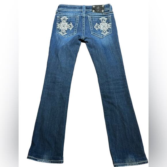 Miss Me Womens 28 x 31 Bootcut Jeans with Embellished Pockets - Picture 1 of 14